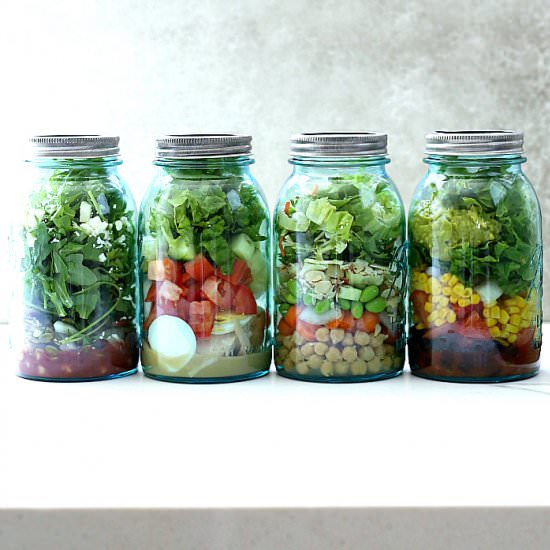 4 Meal Prep Salad Ideas - Recipe photo by Delightful Mom Food