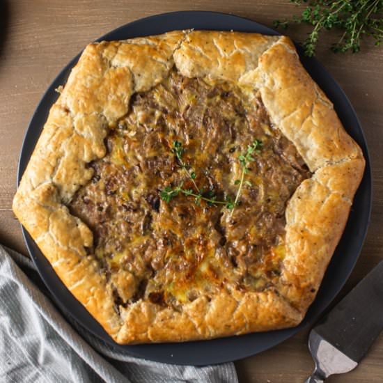 Caramelized Onion and Potato Tart - Recipe photo by twistsandzests