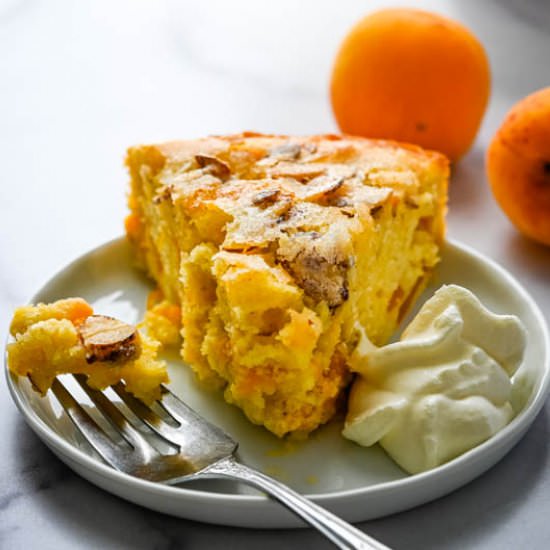Fresh Apricot Cake & Sugared Almond - Recipe photo by garlic and zest
