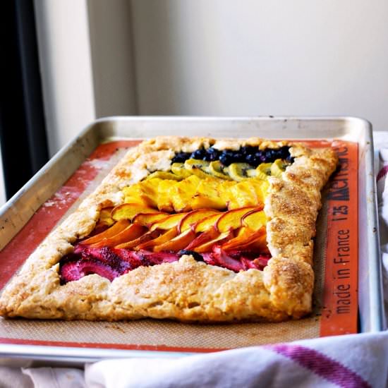 Rainbow Fruit Galette - Recipe photo by misshangrypants
