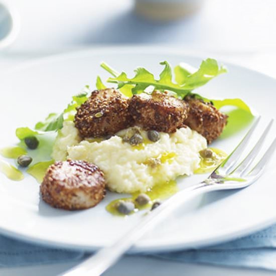 Spiced scallops with celeriac - Recipe photo by wselectors