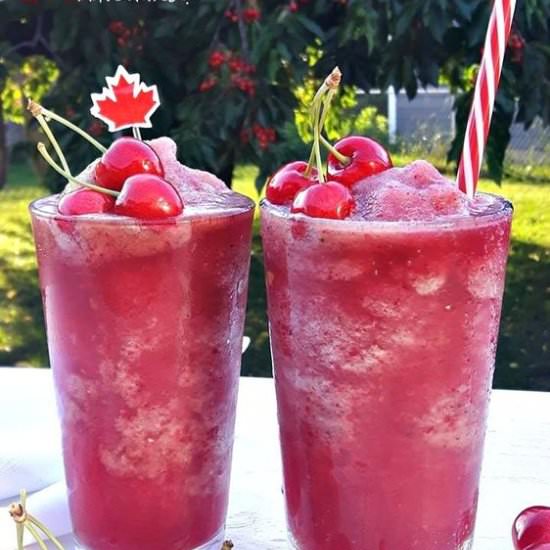 Cherry Slushies - Recipe photo by Canadian Cooking Adventures