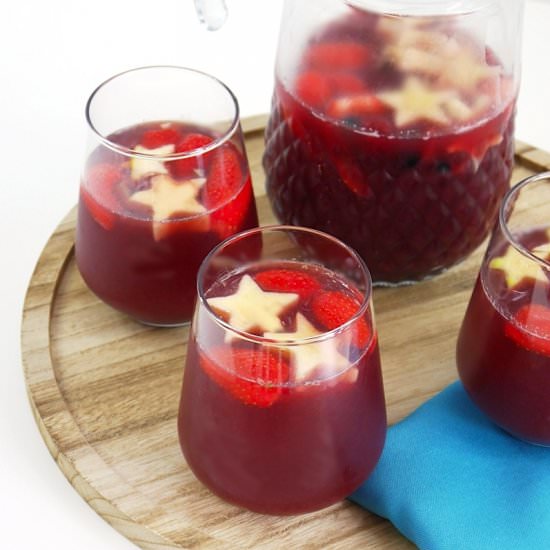 4th of July Big Batch Sangria - Recipe photo by BirdsParty