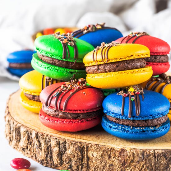 M&M's Macarons - Recipe photo by piesandtacos
