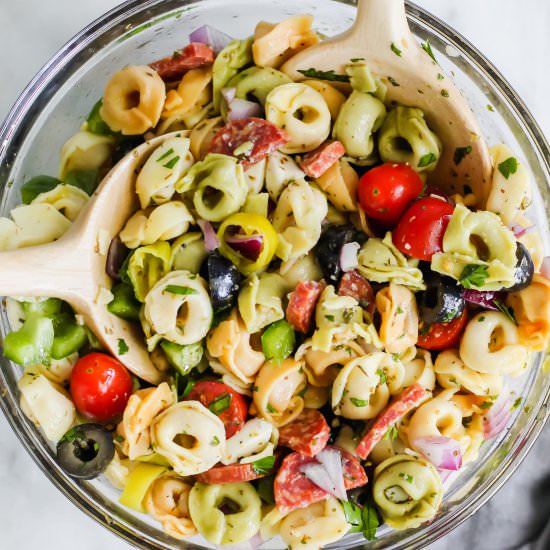 Tortellini Pasta Salad - Recipe photo by ourbalancedbowl