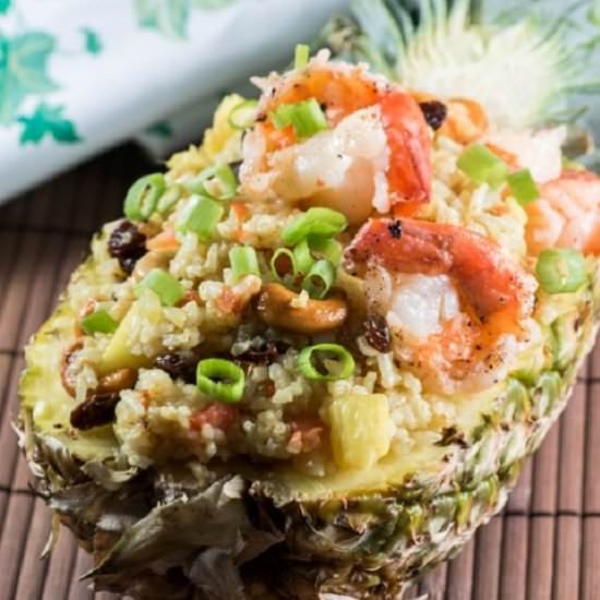 PINEAPPLE FRIED RICE {KHAO PAD SAPP - Recipe photo by noshingwiththenolands