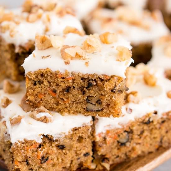 Carrot Cake Bars - Recipe photo by Delicious Meets Healthy