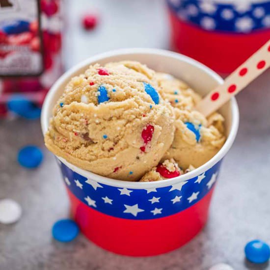 Patriotic Edible Cookie Dough - Recipe photo by Strawberry Blondie Kitchen