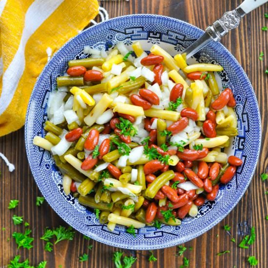Three Bean Salad - Recipe photo by The Seasoned Mom