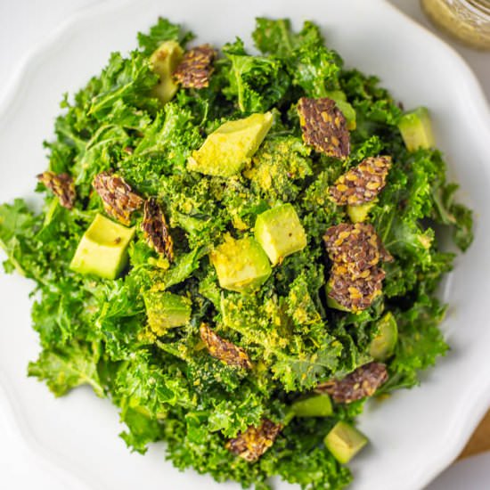 Vegan Keto Kale Caesar Salad - Recipe photo by HomeSweetJones