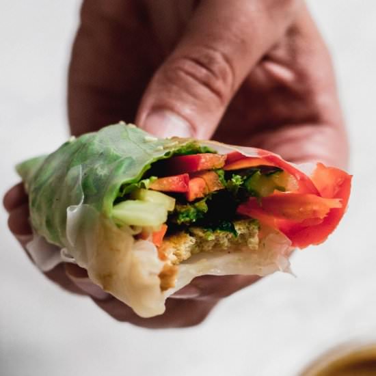 Ginger Sesame Spring Rolls - Recipe photo by emilieeats