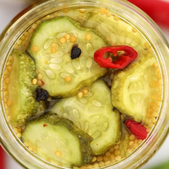 Bread and Butter Pickles - Recipe photo by peasandpeonies