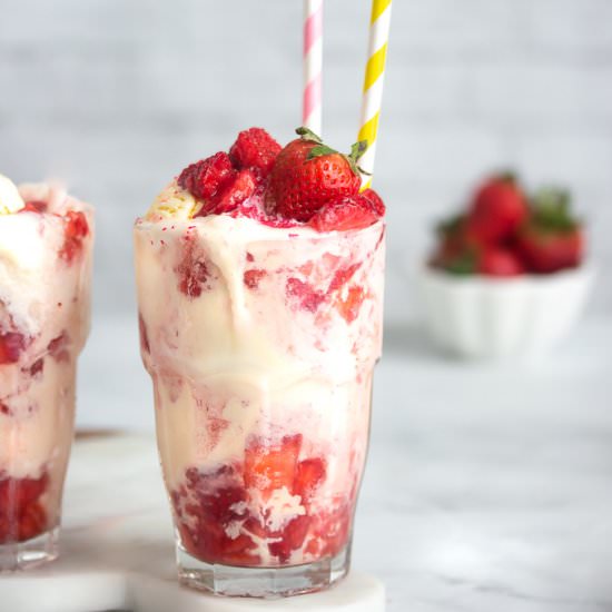Strawberry Patch Ice Cream Float - Recipe photo by Whiskitrealgud