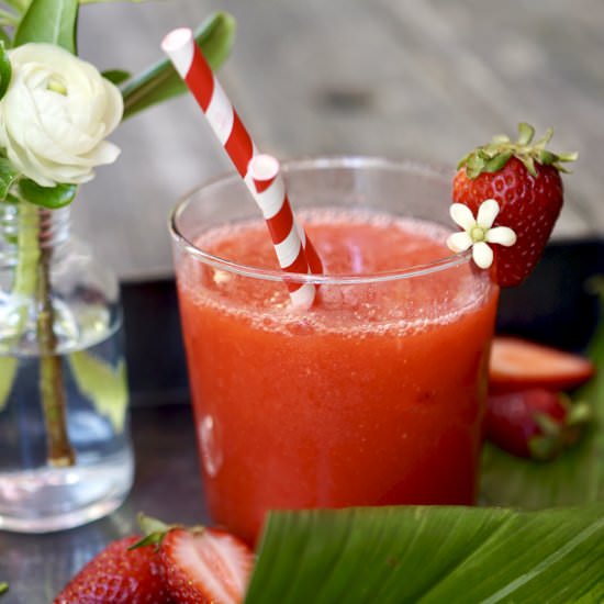 Frozen Strawberry Daiquiri - Recipe photo by simmerandsauce