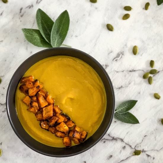 Roast Pumpkin & Sage Soup - Recipe photo by annabels kitchen