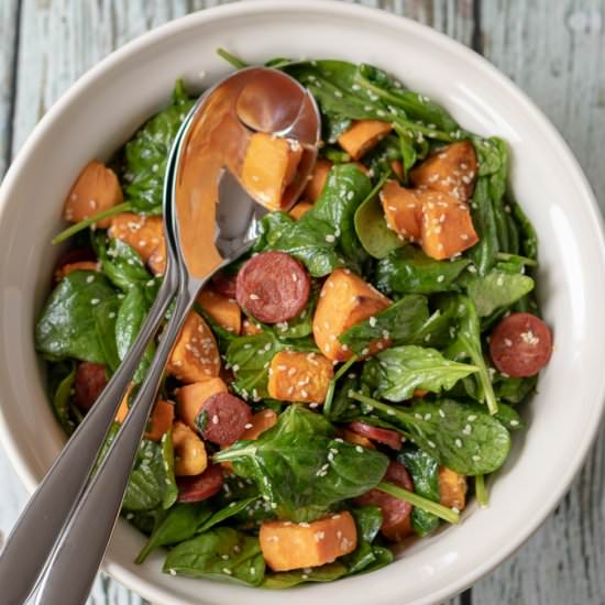 Chorizo and Sweet Potato Salad - Recipe photo by neilshealthymeals
