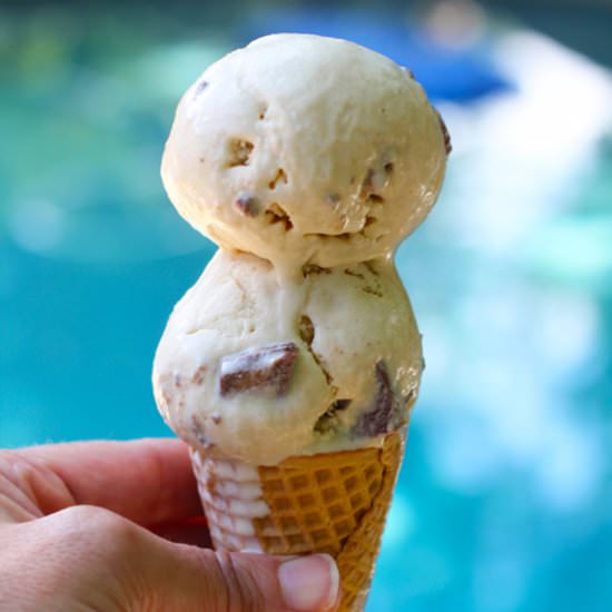 Creamy Peanut Butter Ice Cream - Recipe photo by suebeehomemaker