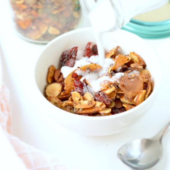 Keto Vegan Grain Free Granola - Recipe photo by theconsciousplantkitchen