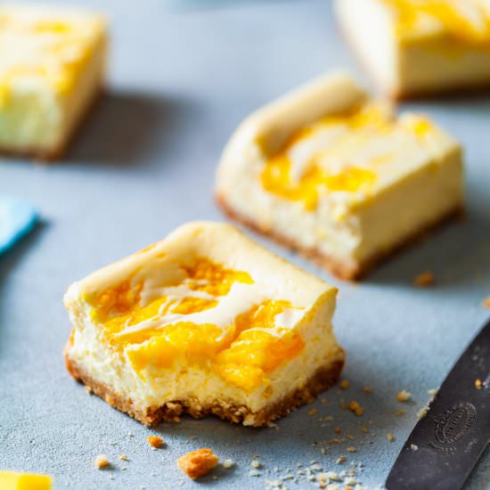 Mango Cheesecake Bars - Recipe photo by olive_and_mango
