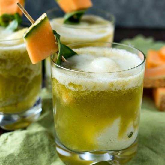 Cantaloupe Basil Floats - Recipe photo by certifiedpastryaficionado