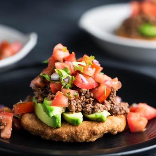 Gluten Free Fry Bread Tacos - Recipe photo by chelseajoyeats