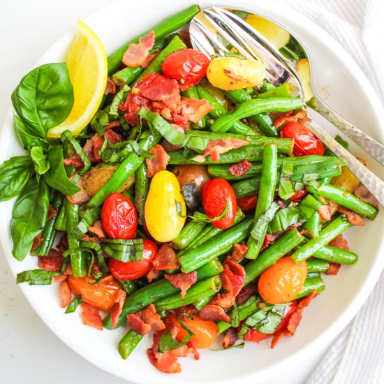 Green Beans with Cherry Tomatoes - Recipe photo by TheBetteredBlondie