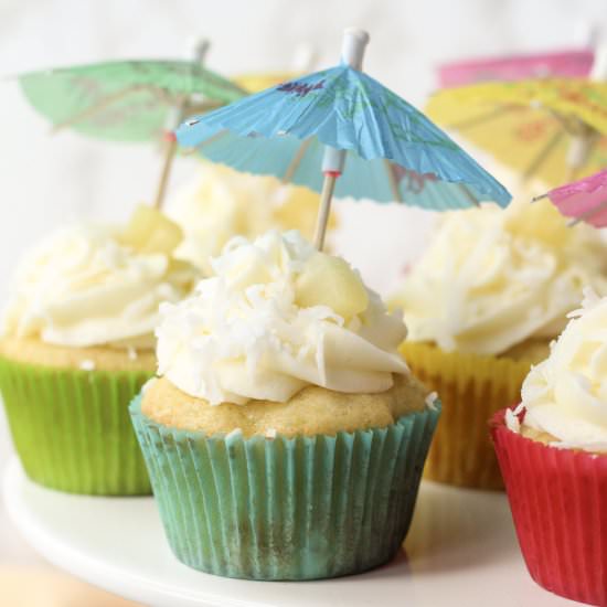 GF Pina Colada Cupcakes - Recipe photo by milehighmitts