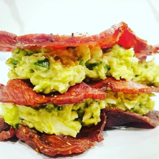 Keto Avolicious Bacon Sanga - Recipe photo by Naughty and Nice Kitchen