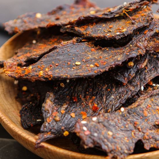 Spicy Game Jerky - Recipe photo by HIldaskitchenblog