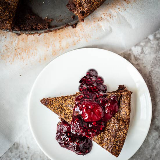 Flourless Chocolate Torte - Recipe photo by SugarSpicesLife