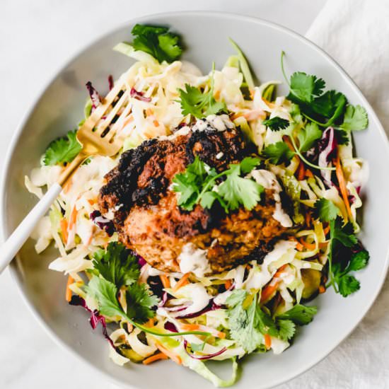 fried chicken salad - Recipe photo by miminewman