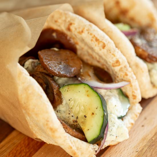 Vegan Gyros with Mushrooms - Recipe photo by richa