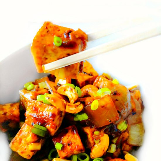 Ginger Cashew Tofu - Recipe photo by EasycookingwithMolly