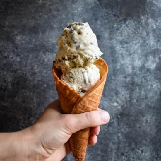 Choc Chip Cookie Dough Ice Cream - Recipe photo by stressbaking