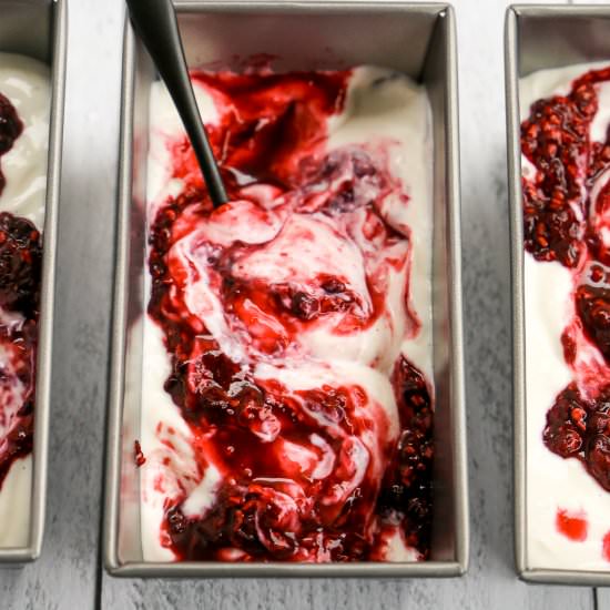 Roasted Strawberry Frozen Yogurt - Recipe photo by pageandplate