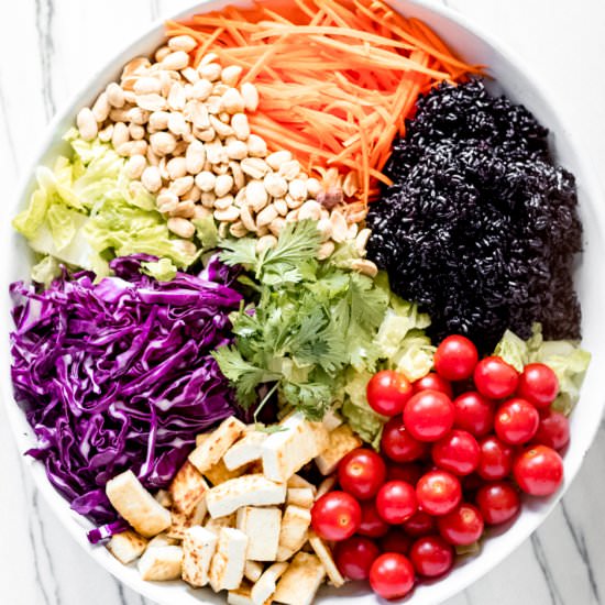 Thai Salad with Peanut Dressing - Recipe photo by glowinglywell