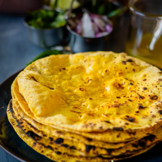Missi Roti | Chickpea Flatbread - Recipe photo by Herbivore Cucina