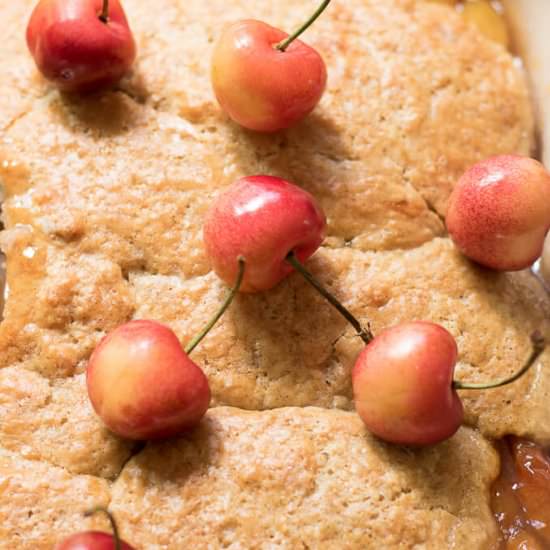 Cherry Cobbler Recipe - Recipe photo by LifesLittleSweets