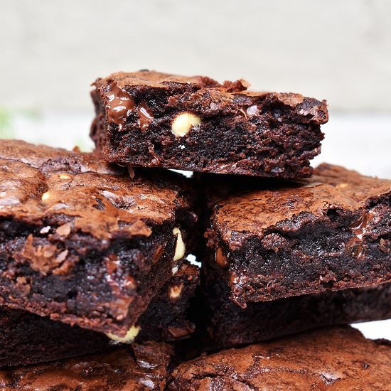Fudgy Brownies - Recipe photo by lightscamerabake