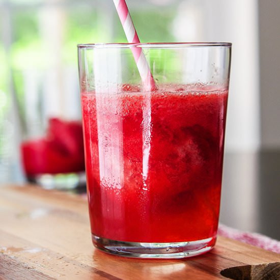 Summer Rhubarb Slush - Recipe photo by Candy Jar Chronicles