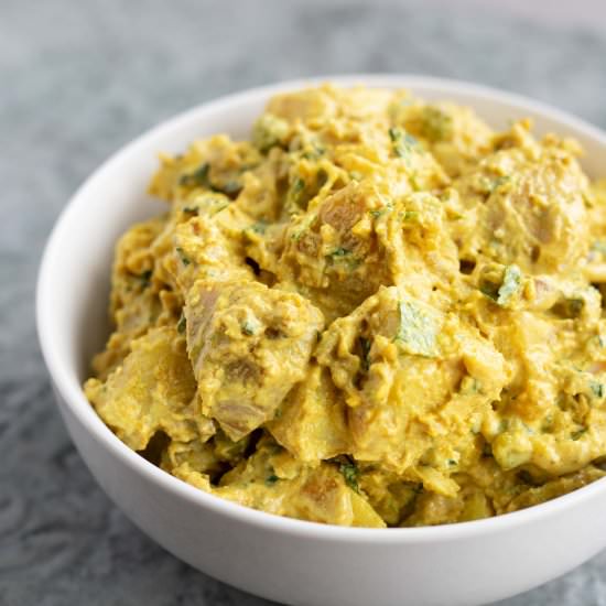 Samosa Potato Salad - Recipe photo by howdoyoufood.com