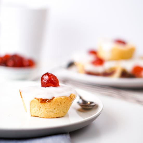 Cherry Bakewell Tarts - Recipe photo by ClaytonsCookbook