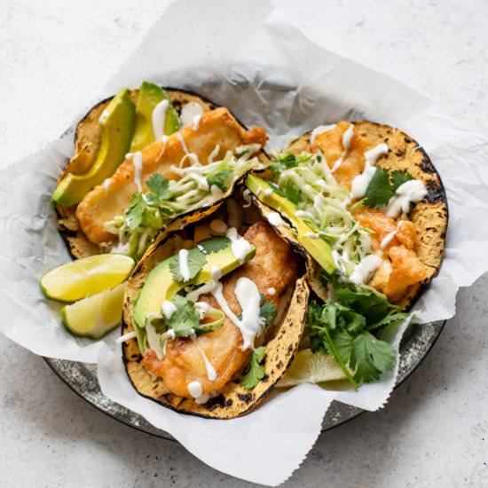 Baja Tofu Tacos - Recipe photo by thecuriouschickpea