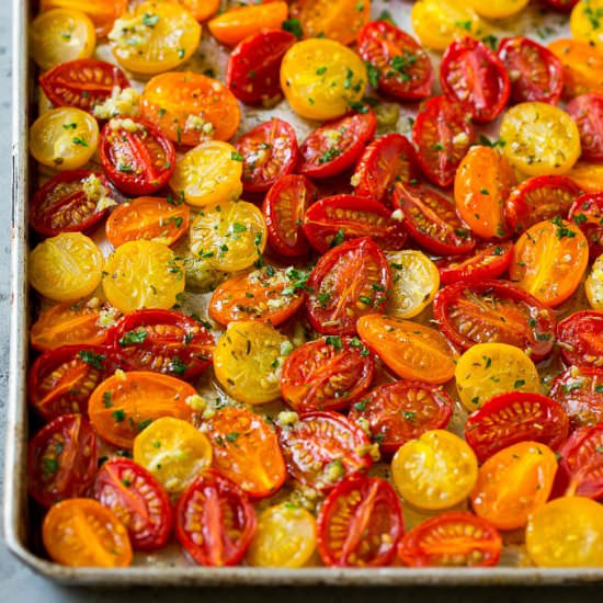 Roasted Cherry Tomatoes - Recipe photo by dinneratthezoo
