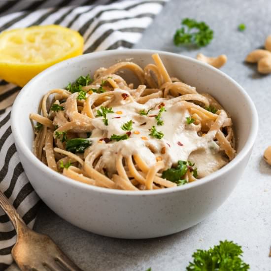 Lemon Garlic Cashew Cream Sauce - Recipe photo by lemons and zest