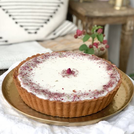 Strawberry Rose Bakewell Tart - Recipe photo by eleganteconomist