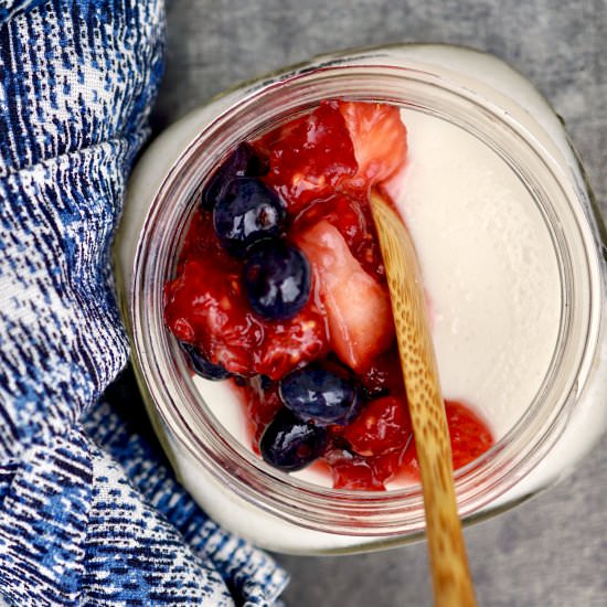 Coconut Milk Panna Cotta - Recipe photo by simmerandsauce