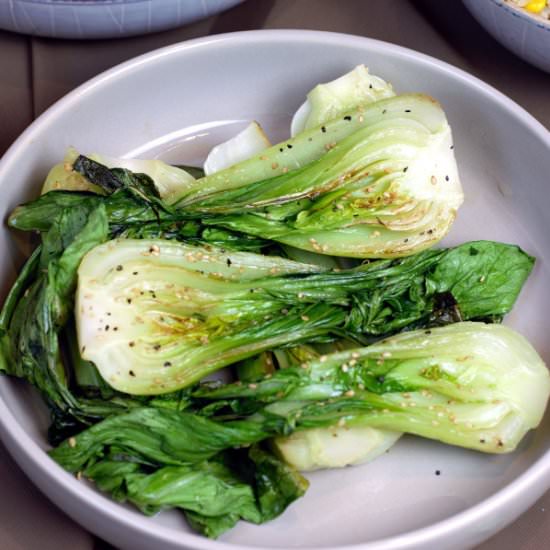 Sesame Grilled Baby Bok Choy - Recipe photo by DeliciousbyDesign