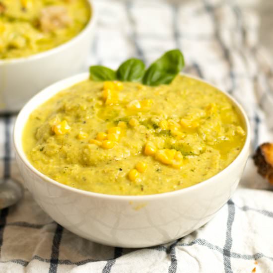 Sweet Corn and Basil Soup - Recipe photo by simplegraytshirt