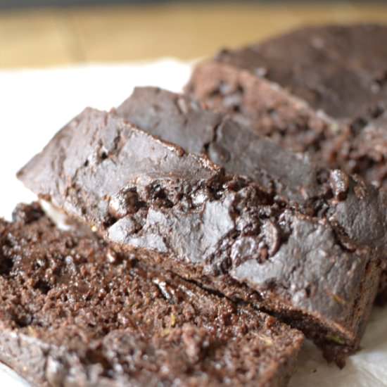 PancakeMix Chocolate Zucchini Bread - Recipe photo by Athletic Avocado